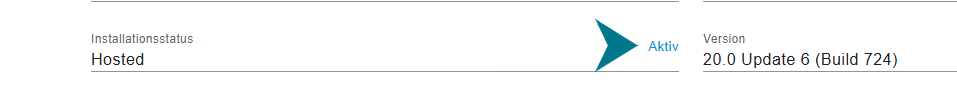 Im Kundenportal beim Punkt hosted auf Aktiv klicken.